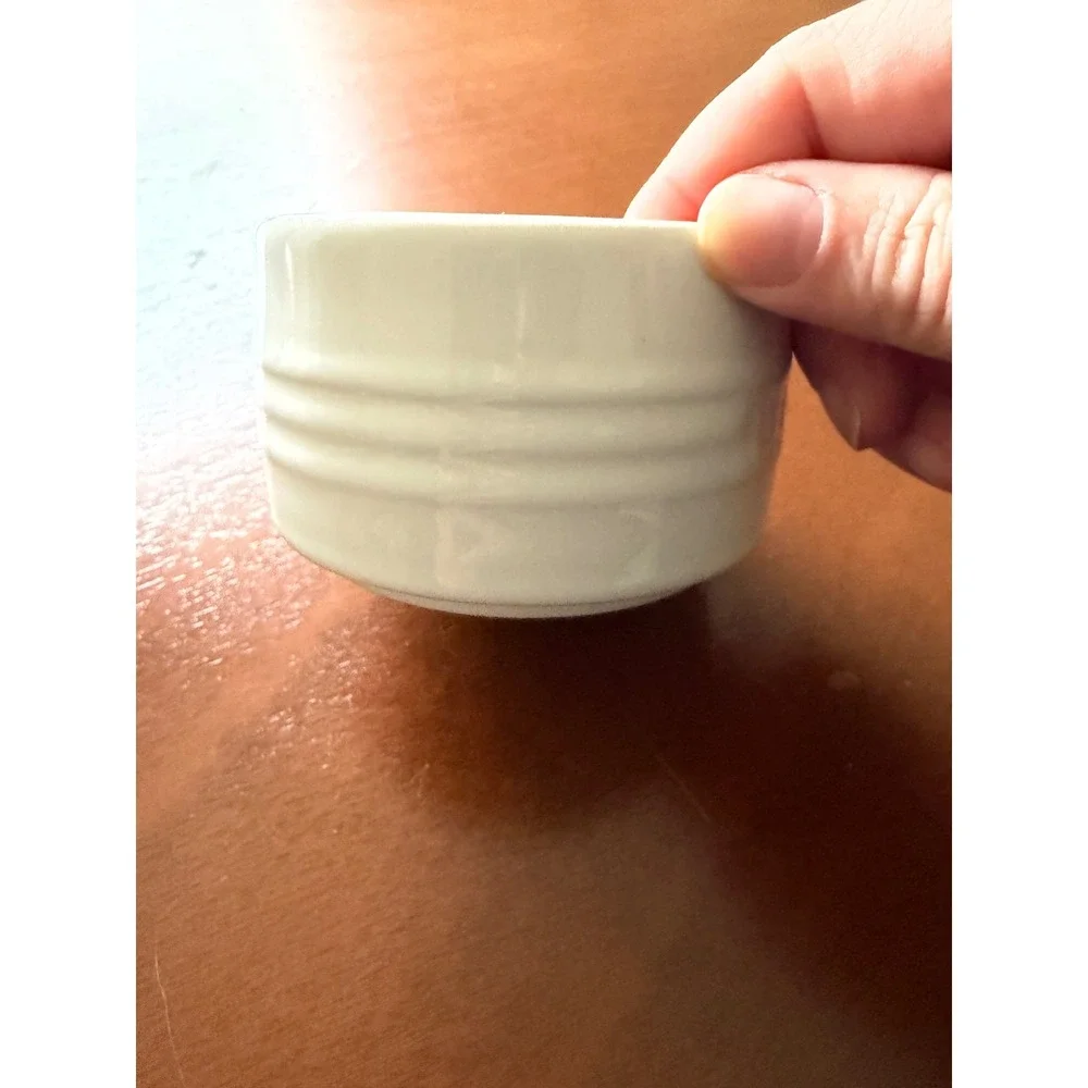 Le Creuset White Stoneware Round‎ Ramekin Straight Wall 200ml NEW